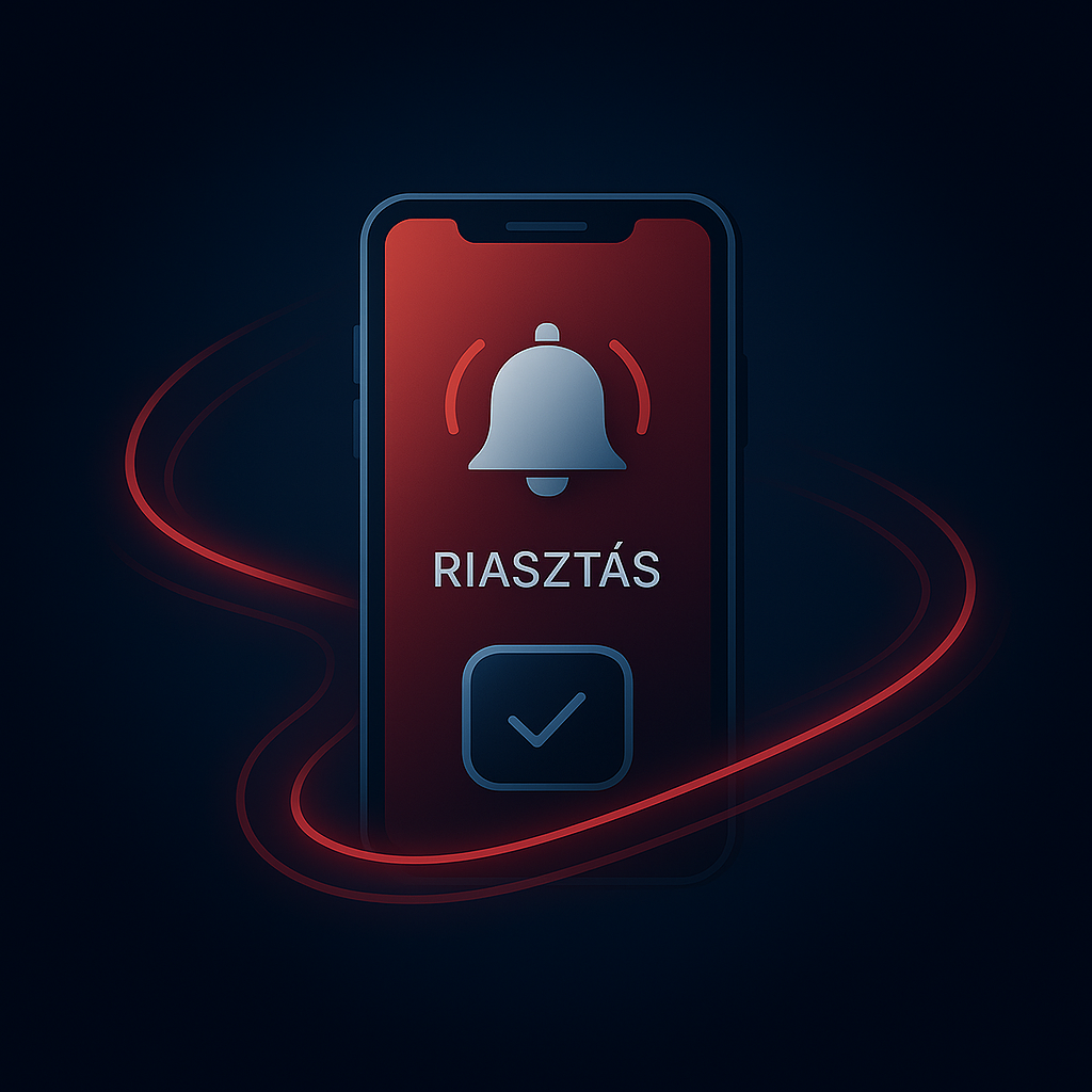 Mobilalkalmazás riasztás értesítéssel
